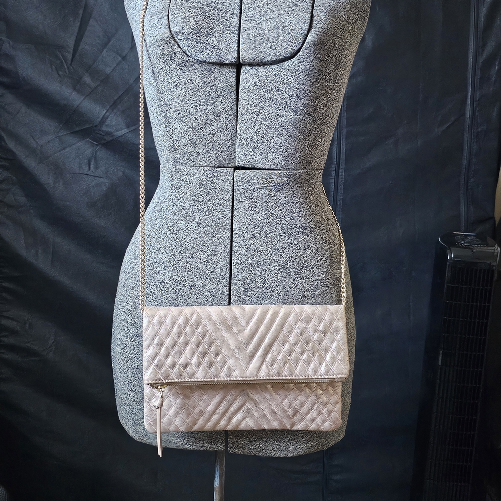 Elegant Quilted Pink Clutch